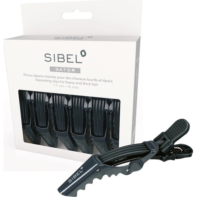 Sibel Gator 6ks klipy do vlasov 11cm, čierne