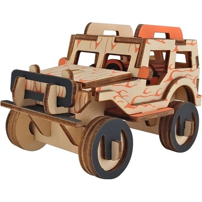 Woodcraft Dřevěné 3D puzzle Jeep, 40 ks