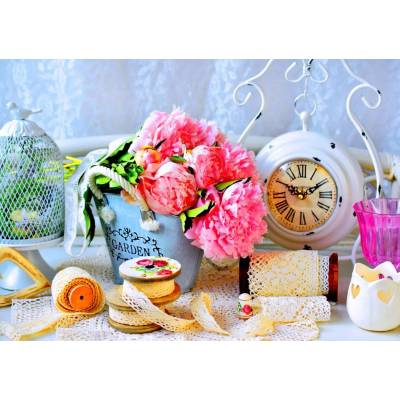 Bluebird Puzzle - Puzzle Pink Peony Flowers - 1 000 piese