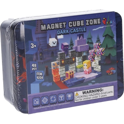 Wiky Magnetická stavebnica Magnet Cube Zone Dark Castle 48 dielikov