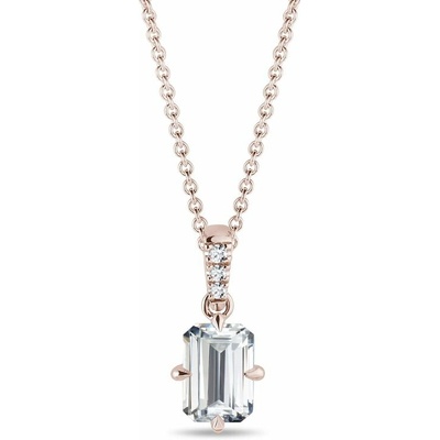 Klenota Náhrdelník z ružového zlata s lab grown diamantom N0860754