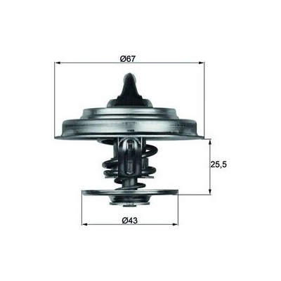Termostat chladící kapaliny MAHLE ORIGINAL TX 18 75D (TX1875D)