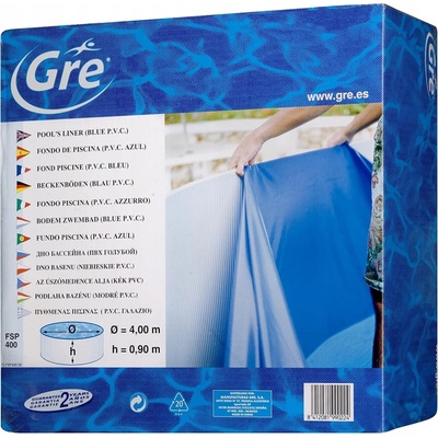 GRE Bazénová fólie ovál 6,10 x 3,75 x 1,32 m modrá