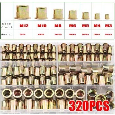 Nýtovací matice M3-M12 ocelové, sada 320ks – Zbozi.Blesk.cz