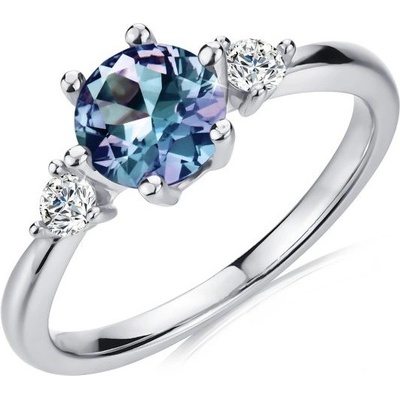 Royal Fashion stříbrný pozlacený prsten Alexandrit DGRS0013 WG