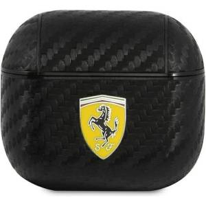 Ferrari Калъф Ferrari FESA3CABK On Track PU Carbon, за AirPods 3, черен (3666339009632)
