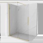 Mexen Velar плъзгаща се душ стена Walk-in 160 x 200 см, прозрачна 8 мм, златно (871-160-000-03-55)