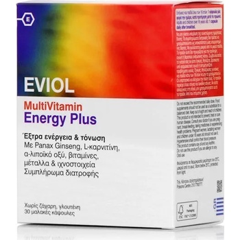 EVIOL Хранителна добавка Мултивитамини Енерджи + , Eviol Multivitamin Energy Plus 30caps