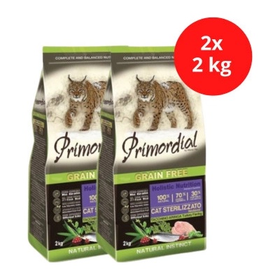 PRIMORDIAL Cat Sterilizzato Turkey & Herring 2 x 2 kg