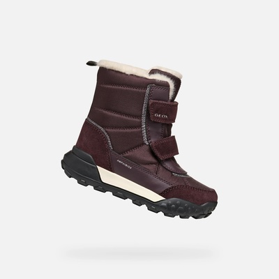 Geox Виненочервени момичешки зимни обувки Geox Trekkyup B Ab Geox | Cherven | Момичешки | 33