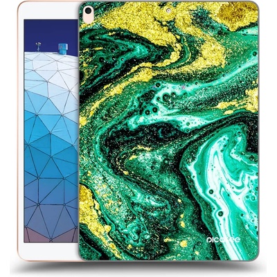 Picasee silikónový čierny obal Apple iPad Air 10.5 2019 3.generace Green Gold