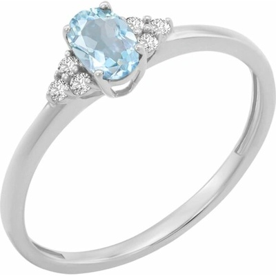 Eppi prsteň s akvamarínom a diamantmi Kylie R45880