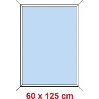 Soft Plastové okno 60x125 cm, FIX neotevíravé, Antracit struktura/bílá