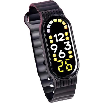 NUBI Детски часовник NUBKI Band M5, Силиконова каишка, Черен (M5-BLACK)