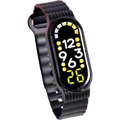 NUBLO Детски часовник NUBLO Band M5, Силиконова каишка, Черен (M5-BLACK)