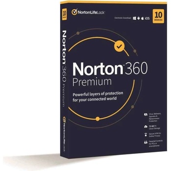 Symantec NORTON 360 PREMIUM 75GB +VPN 1 lic. 10 lic. 36 mes.