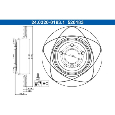 Brzdový kotouč ATE 24.0320-0183.1 (24032001831)