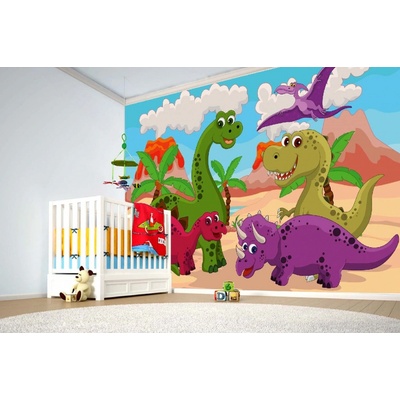 Dimex MA-5-1463 Samolepicí vliesová fototapeta na zeď Kreslení dinosauři rozměry 375 x 250 cm