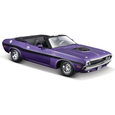 Maisto Dodge Challenger R/T Convertible 1970 fialová metalíza 1:24
