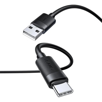 USAMS Кабел за данни USAMS U94 USB - Type-C, 100 cm, ЧЕРЕН SJ777USB01 (SJ777USB01)