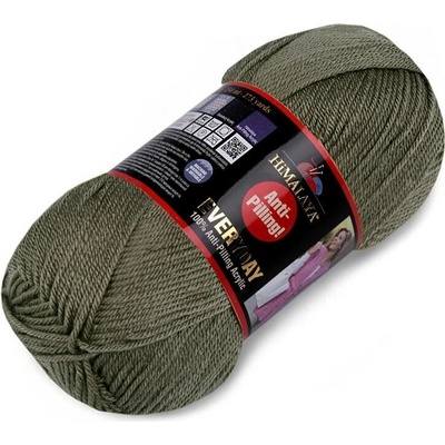 Pletací příze Everyday 100 g Varianta: 8 (70066) šedozelená, Balení: 1 ks 49037/118699/227629