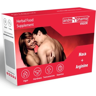 Капсули за повишено либидо и издръжливост, 30 броя - Andropharma Vigor (D-222282)