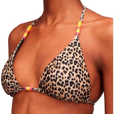 SUNDEK Jennifer triangle with sweet leopard print bikini top - Brown (Durian)