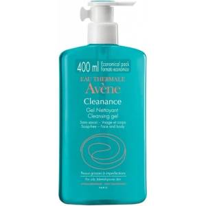 Eau Thermale Avène Почистващ гел за чувствителна и мазна кожа , Eau Thermale Avene Cleanance Gel Cleansing Face for Acne-Prone Skin 400ml