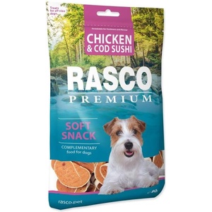 Rasco Лакомство Rasco Premium пиле и треска, суши 80g (1704-17073)