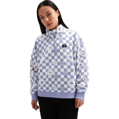 Vans Fairlands Mock Neck floral checkerboard sweet lavender