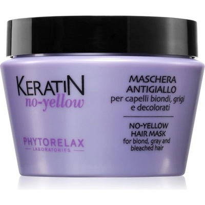 Phytorelax Laboratories Keratin No-Yellow маска против жълти оттенъци за руса и сива коса 250ml