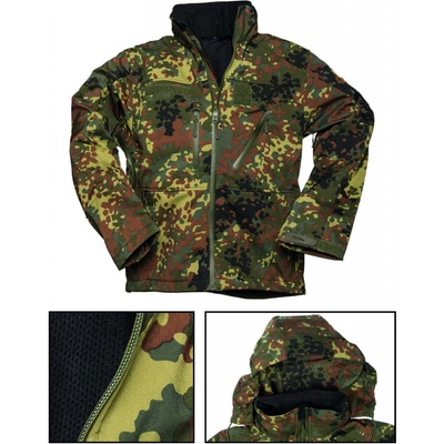 Bunda Mil-tec softshell SCU flecktarn