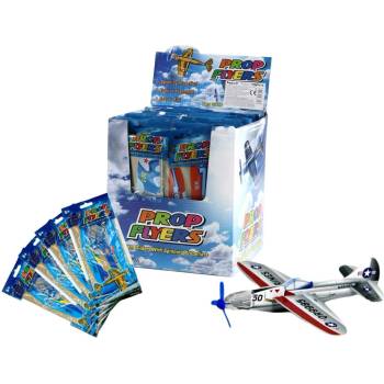 Letadlo házecí pěnové model 24cm mix barev v sáčku