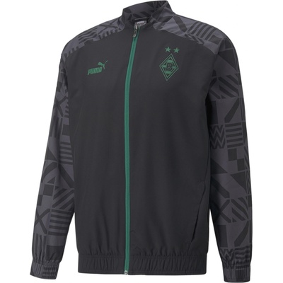 PUMA Men's Prematch Borussia Monchengladbach Waterproof Lightweight Rain Anorak - Asphalt