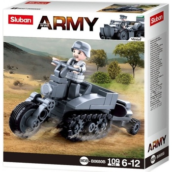 Sluban B0680B WWII Nemecký pásový motocykel