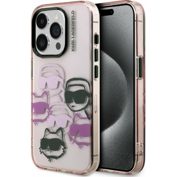 KARL LAGERFELD IML Мулти K&CH Глави Заден Капак за iPhone 15 Pro Розов Karl Lagerfeld | Rozov | ЖЕНИ | UNI