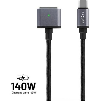 FIXED FIXD-MS3-GR s koncovkou USB-C, 140W, 2m, šedý