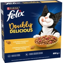 Felix Doubly Delicious kuřecí a krůta 0,8 kg