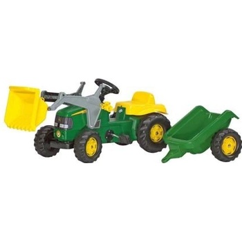 Rolly Toys Šlapací traktor John Deere s nakladačem a přívěsem