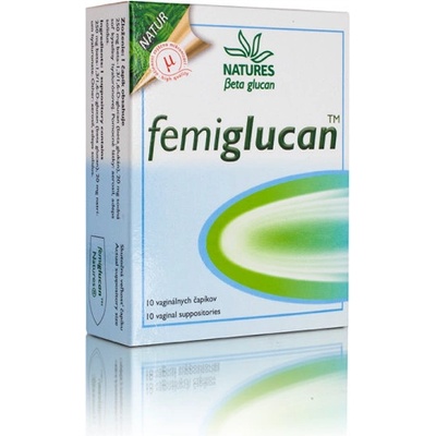Natures Femiglucan vaginálne čapíky 10 ks