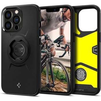 Image 1 of Spigen GearLock Bike Mount Case - хибриден удароустойчив кейс с вграден GearLock механизъм за iPhone 13 Pro (black)