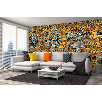 DIMEX ART Самозалепваща се флизелинова фототапета цветен вълнообразен абстракт 375 x 250 см