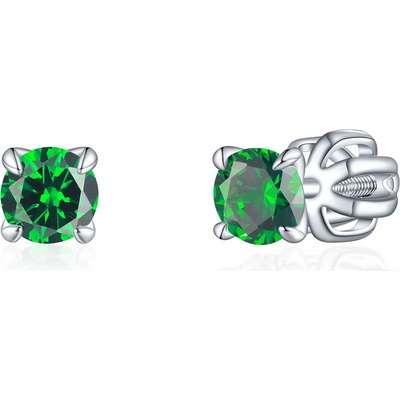 Olivie stříbrné náušnice PIPPI GREEN 7953