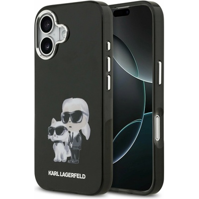 KARL LAGERFELD IML Aquarelle Karl and Choupette Задний Чехол для iPhone 17 Black Karl Lagerfeld | Cheren | МЪЖЕ | UNI