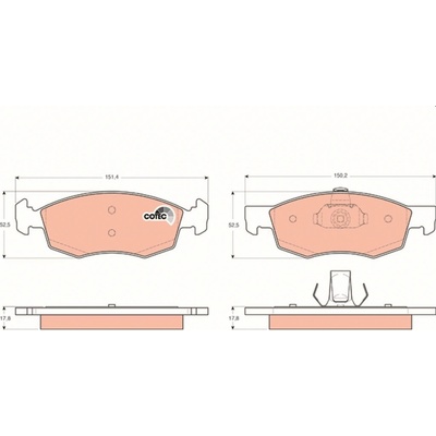 Sada brzdových platničiek kotúčovej brzdy TRW GDB1588