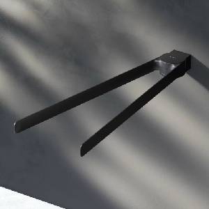 AM.PM Inspire 2.0 двоен държач за кърпи, матово черен, 44 см (A50A32622)