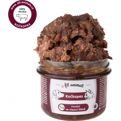 All Animals kočkopes Hovězí ve vlastní šťávě 200 g – Zboží Mobilmania