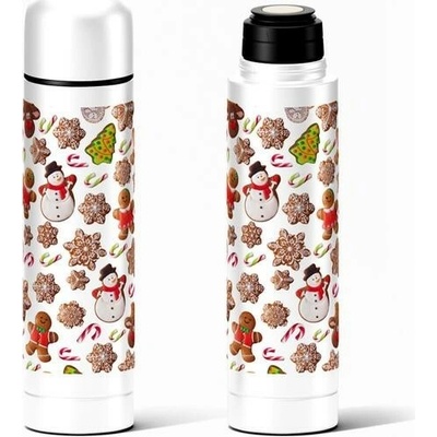 Toro Nerezová termoska so stop ventilom 500 ml perníčky