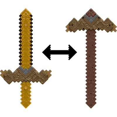 Minecraft transformujúci sa meč a krompáč 2v1