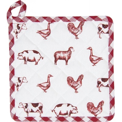 Clayre & Eef - Podložka pod hrnec nebo chňapka COUNTRYLIFE ANIMALS - 20*20 cm